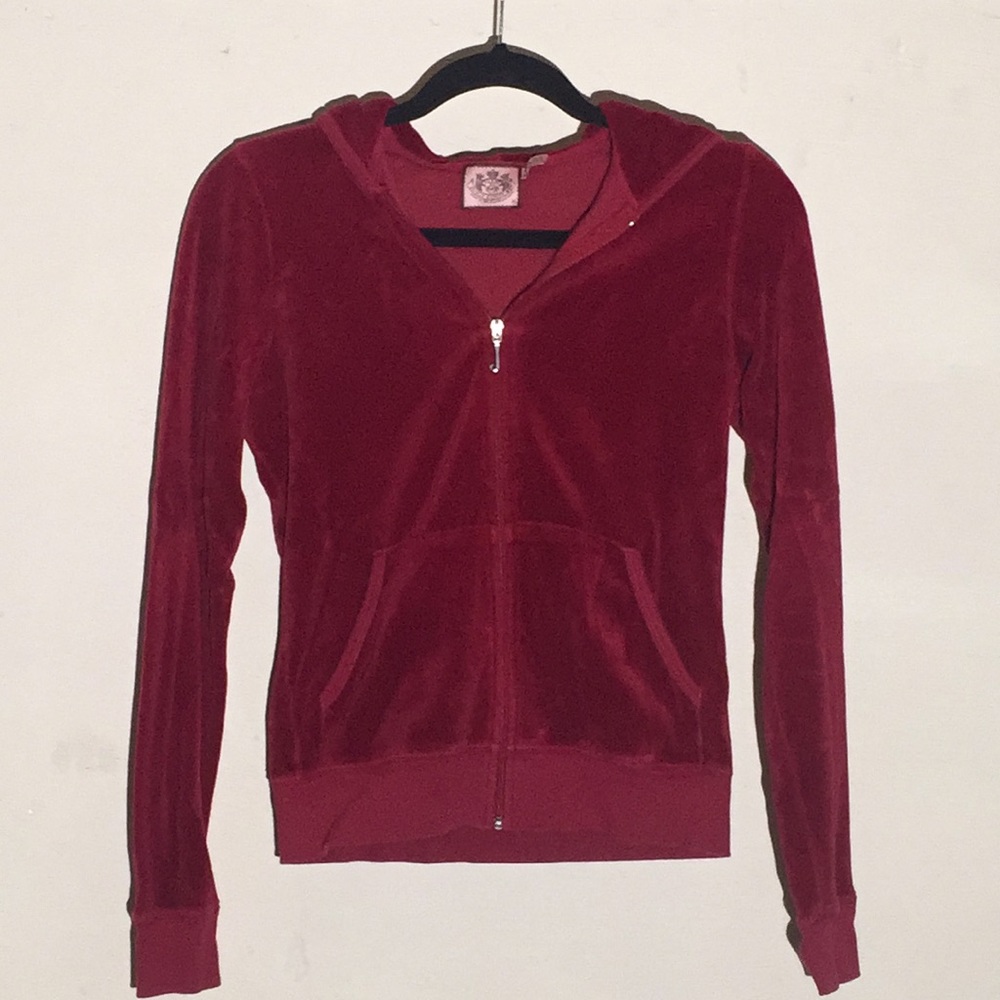 Juicy Couture velour track zip up hoodie